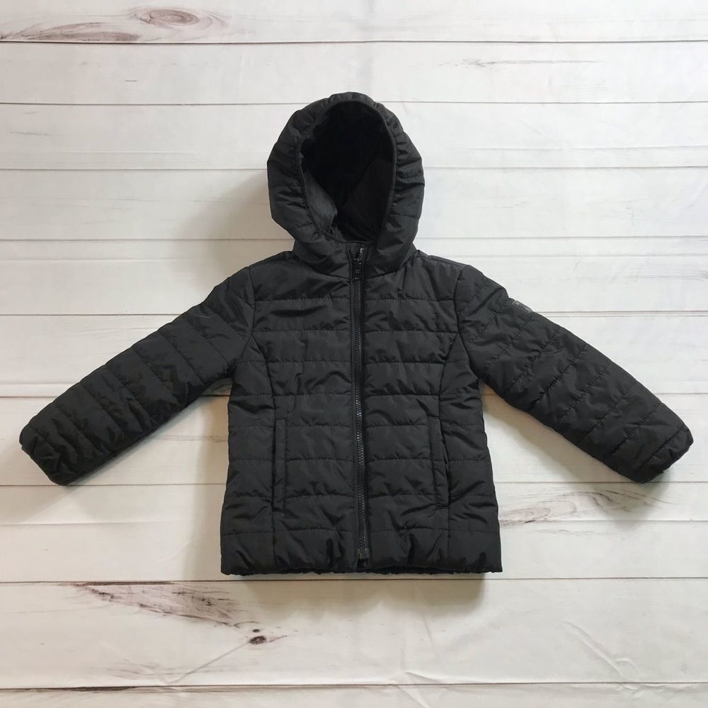 Gap Kids Black Hooded Puffer Jacket